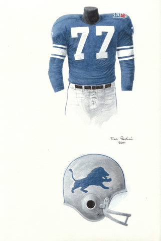Detroit Lions 1969 - Heritage Sports Art - original watercolor artwork - 1