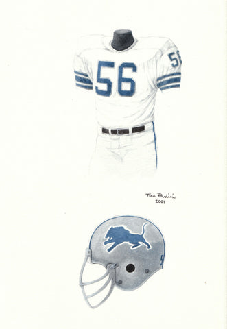 Detroit Lions 1974 - Heritage Sports Art - original watercolor artwork - 1