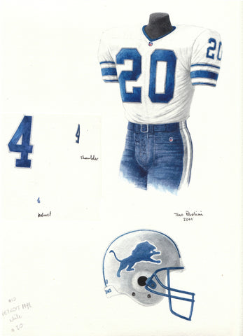 Detroit Lions 1998 - Heritage Sports Art - original watercolor artwork - 1