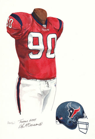 Houston Texans 2004 - Heritage Sports Art - original watercolor artwork - 1