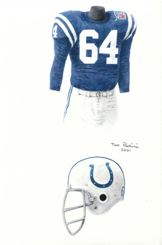 Indianapolis Colts 1969 - Heritage Sports Art - original watercolor artwork - 1
