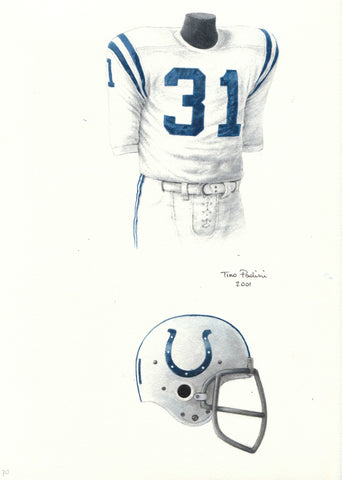 Indianapolis Colts 1970 - Heritage Sports Art - original watercolor artwork - 1