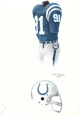 Indianapolis Colts 1984 - Heritage Sports Art - original watercolor artwork - 1