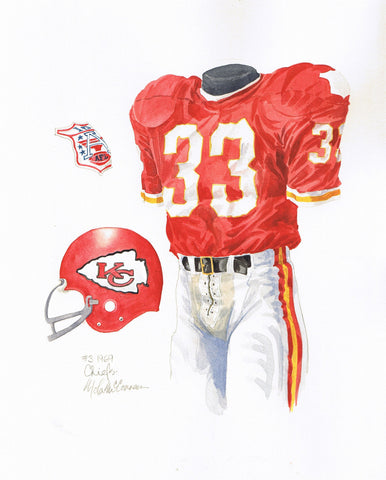 Kansas City Chiefs 1969 - Heritage Sports Art - original watercolor artwork - 1