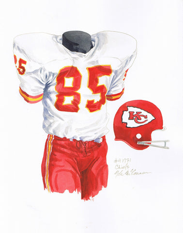 Kansas City Chiefs 1971 - Heritage Sports Art - original watercolor artwork - 1