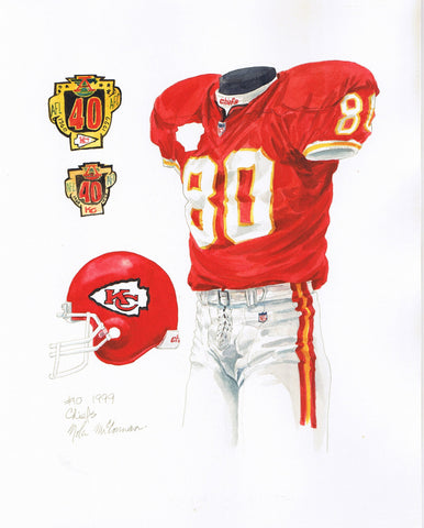 Kansas City Chiefs 1999 - Heritage Sports Art - original watercolor artwork - 1