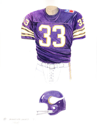 Minnesota Vikings 1969 Purple - Heritage Sports Art - original watercolor artwork - 1