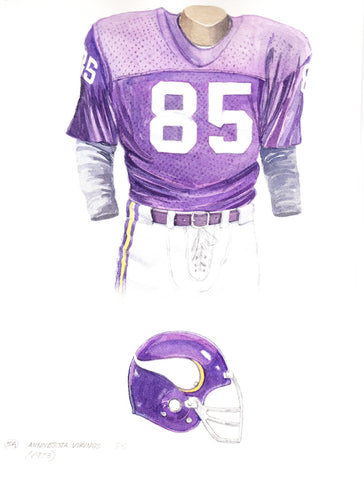 Minnesota Vikings 1973 Purple - Heritage Sports Art - original watercolor artwork - 1
