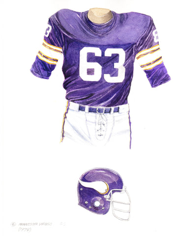 Minnesota Vikings 1974 - Heritage Sports Art - original watercolor artwork - 1