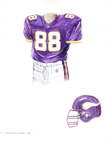 Minnesota Vikings 1998 - Heritage Sports Art - original watercolor artwork - 1
