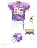 Minnesota Vikings 2000 - Heritage Sports Art - original watercolor artwork - 1