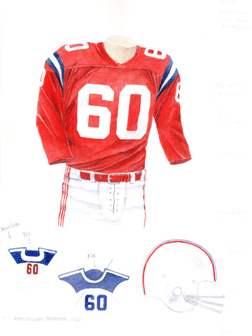New England Patriots 1960 - Heritage Sports Art - original watercolor artwork - 1