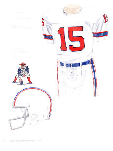 New England Patriots 1976 - Heritage Sports Art - original watercolor artwork - 1