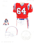 New England Patriots 1984 - Heritage Sports Art - original watercolor artwork - 1