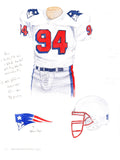 New England Patriots 1996 - Heritage Sports Art - original watercolor artwork - 1