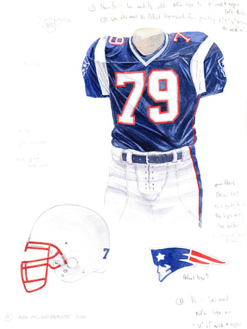 New England Patriots 2001 - Heritage Sports Art - original watercolor artwork - 1