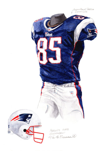 New England Patriots 2003 - Heritage Sports Art - original watercolor artwork - 1