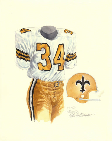 New Orleans Saints 1967 - Heritage Sports Art - original watercolor artwork - 1