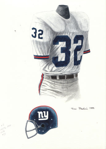 New York Giants 1971 - Heritage Sports Art - original watercolor artwork - 1
