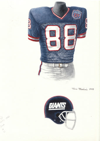 New York Giants 1990 - Heritage Sports Art - original watercolor artwork - 1