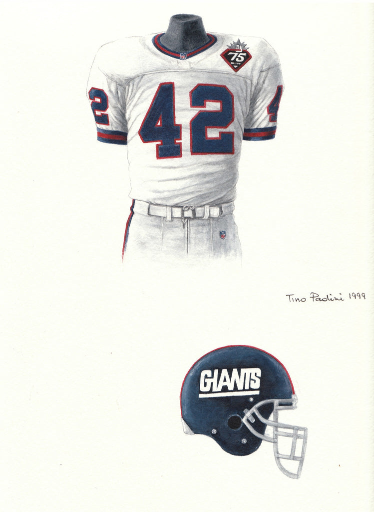 NFL New York Giants 1999 uniform original art – Heritage Sports Art