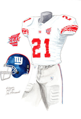 New York Giants 2007 - Heritage Sports Art - original watercolor artwork - 1
