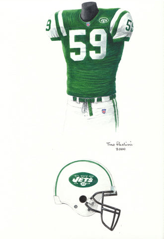 New York Jets 1998 - Heritage Sports Art - original watercolor artwork - 1