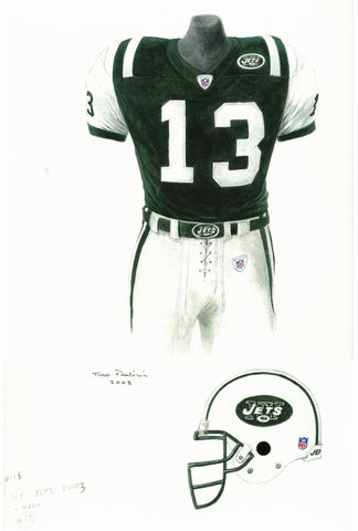 New York Jets 2003 - Heritage Sports Art - original watercolor artwork - 1