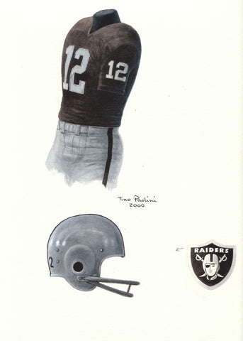 Oakland Raiders 1967 - Heritage Sports Art - original watercolor artwork - 1