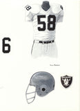 Oakland Raiders 1980 - Heritage Sports Art - original watercolor artwork - 1