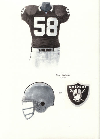 Oakland Raiders 1991 - Heritage Sports Art - original watercolor artwork - 1