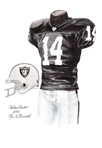 Oakland Raiders 2007 - Heritage Sports Art - original watercolor artwork - 2