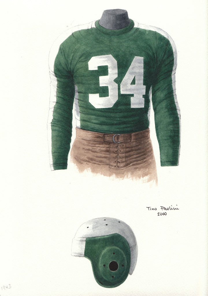NFL Philadelphia Eagles 1943 uniform original art – Heritage Sports Art NFL Philadelphia Eagles 1943 uniform original art – Heritage Sports Art