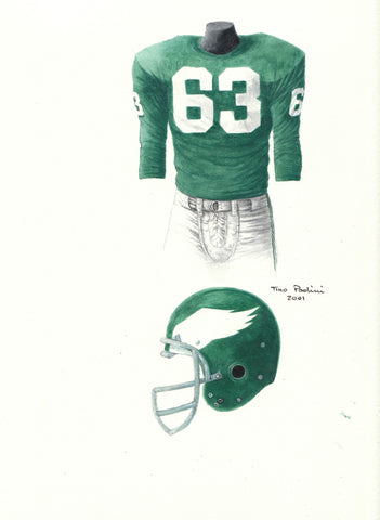 Philadelphia Eagles 1960 - Heritage Sports Art - original watercolor artwork - 1