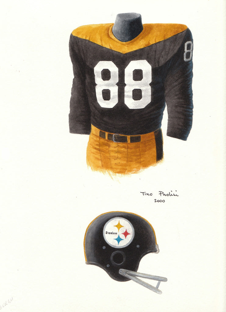NFL Pittsburgh Steelers 1967 uniform original art – Heritage Sports Art