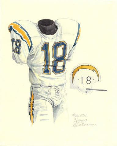 San Diego Chargers 1965 - Heritage Sports Art - original watercolor artwork - 1