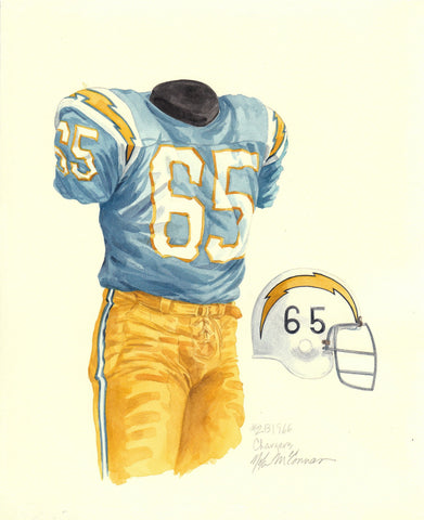 San Diego Chargers 1966 - Heritage Sports Art - original watercolor artwork - 1