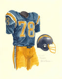San Diego Chargers 1977 - Heritage Sports Art - original watercolor artwork - 1