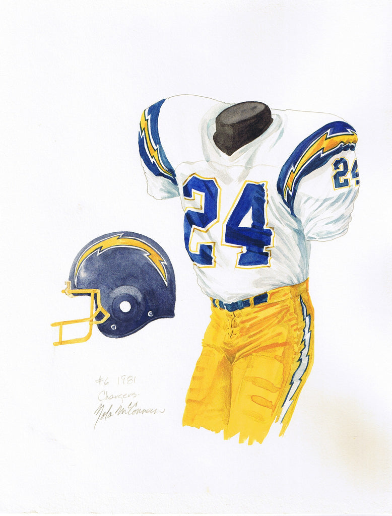 San diego best sale chargers 1980 uniforms