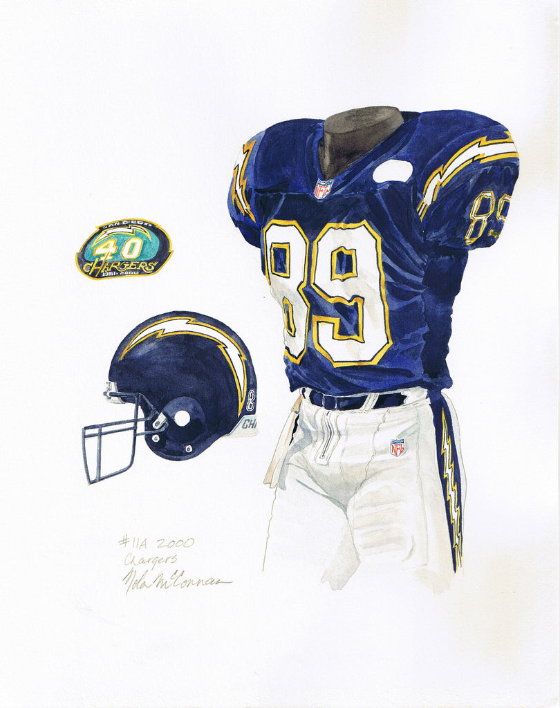 NFL Los Angeles Chargers 2000 uniform original art – Heritage