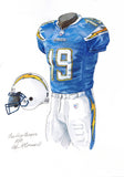 San Diego Chargers 2007 - Heritage Sports Art - original watercolor artwork - 1