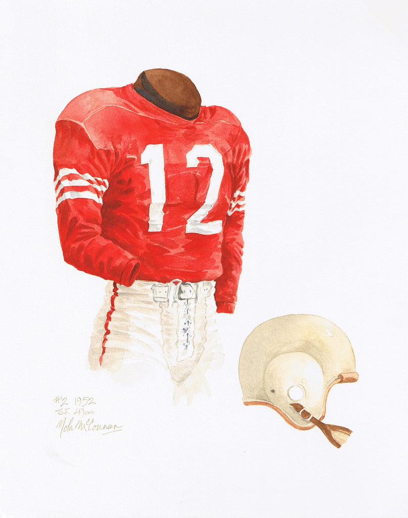 NFL San Francisco 49ers 1952 uniform original art – Heritage Sports Art NFL San Francisco 49ers 1952 uniform original art – Heritage Sports Art