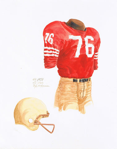 San Francisco 49ers 1959 - Heritage Sports Art - original watercolor artwork - 1