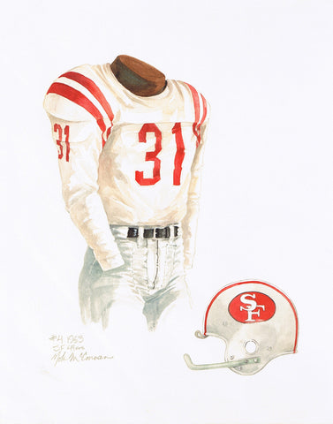 San Francisco 49ers 1963 - Heritage Sports Art - original watercolor artwork - 1