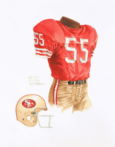San Francisco 49ers 1972 - Heritage Sports Art - original watercolor artwork - 1