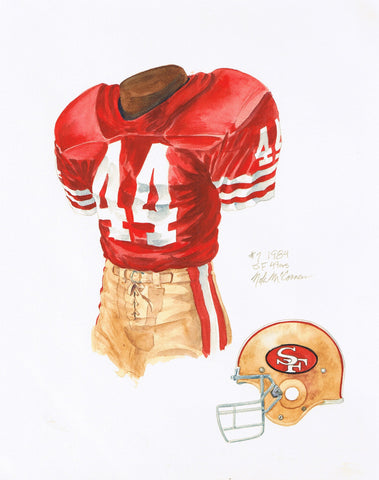 San Francisco 49ers 1984 - Heritage Sports Art - original watercolor artwork - 1