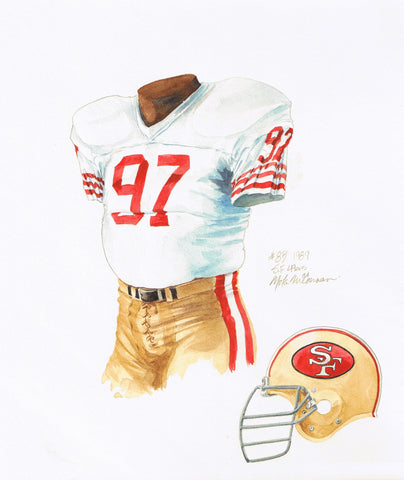 San Francisco 49ers 1989 - Heritage Sports Art - original watercolor artwork - 1