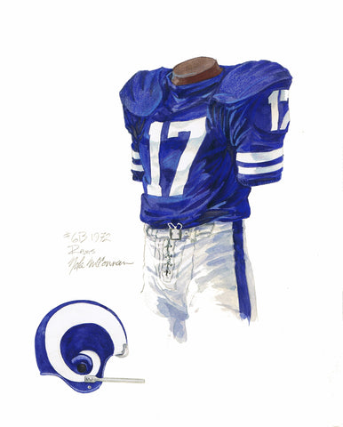 Los Angeles Rams 1972 - Heritage Sports Art - original watercolor artwork - 1