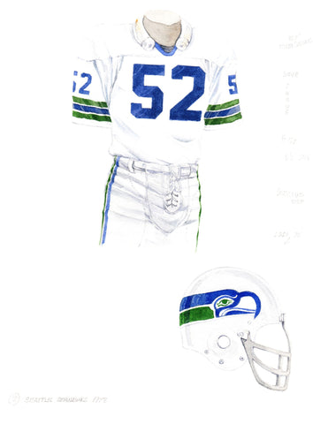 Seattle Seahawks 1978 - Heritage Sports Art - original watercolor artwork - 1