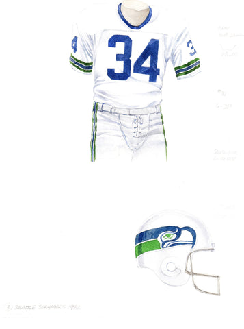 Seattle Seahawks 1982 - Heritage Sports Art - original watercolor artwork - 1